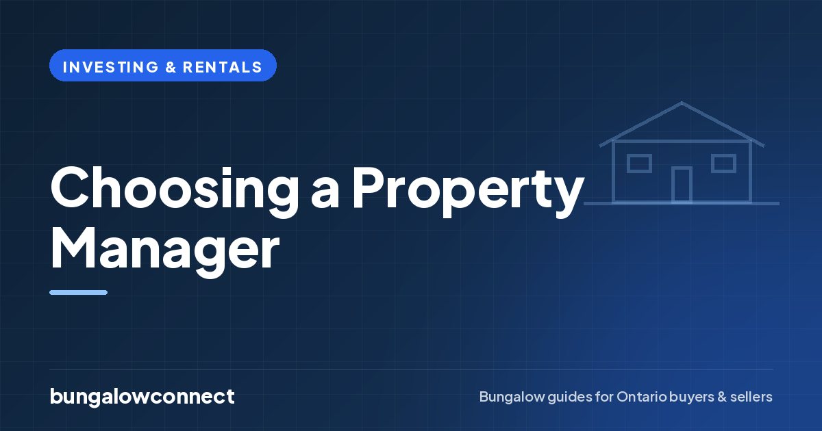 Choosing a Property Manager — BungalowConnect guide