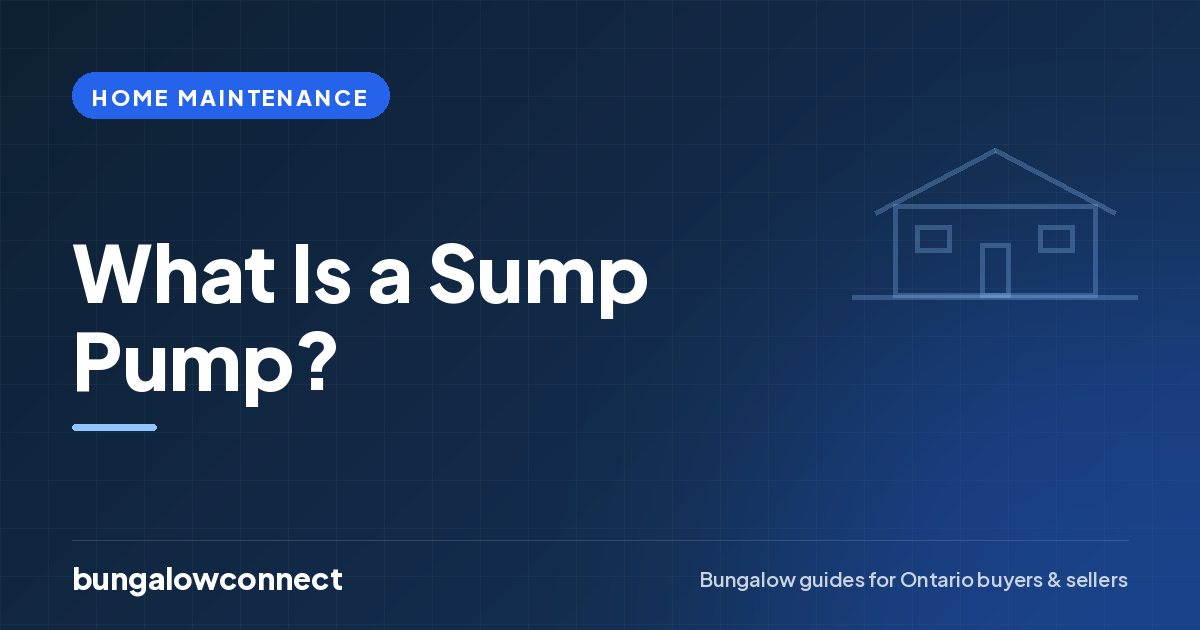 What Is a Sump Pump? — BungalowConnect guide