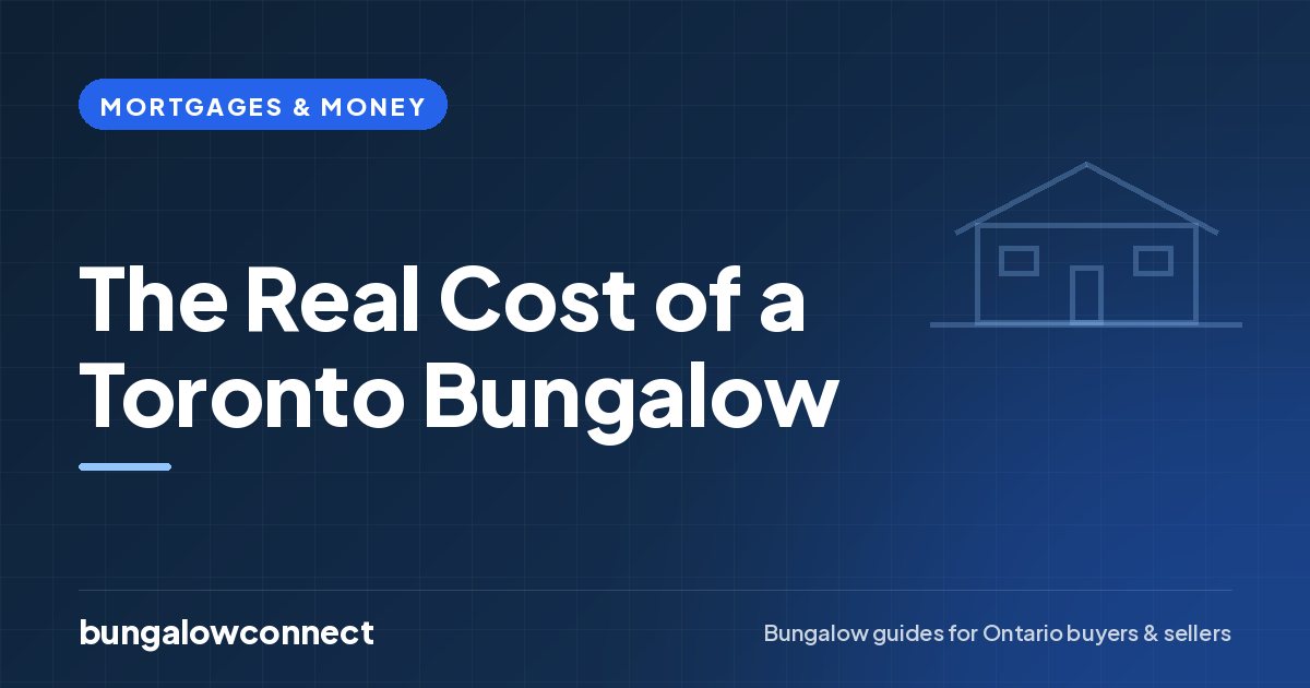 The Real Cost of a Toronto Bungalow — BungalowConnect guide