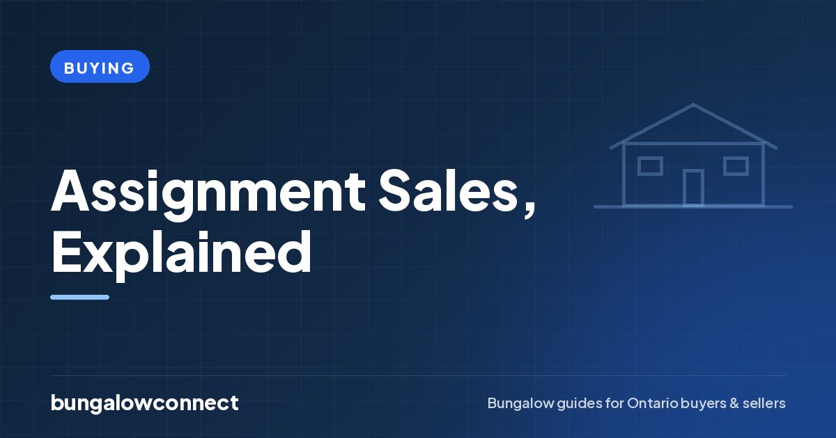 Assignment Sales, Explained — BungalowConnect guide