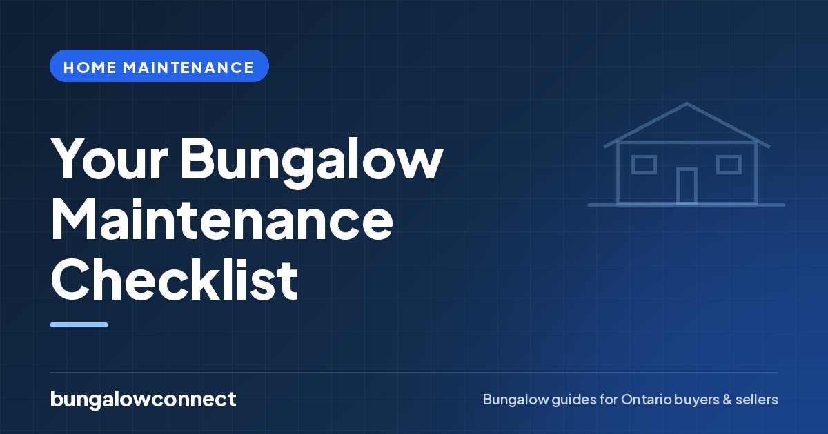 Your Bungalow Maintenance Checklist — BungalowConnect guide
