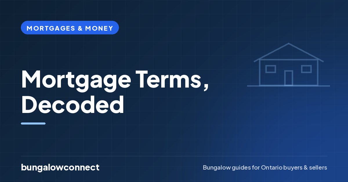 Mortgage Terms, Decoded — BungalowConnect guide