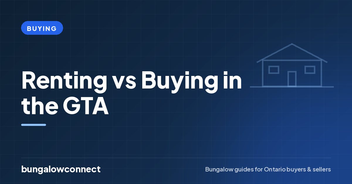 Renting vs Buying in the GTA — BungalowConnect guide