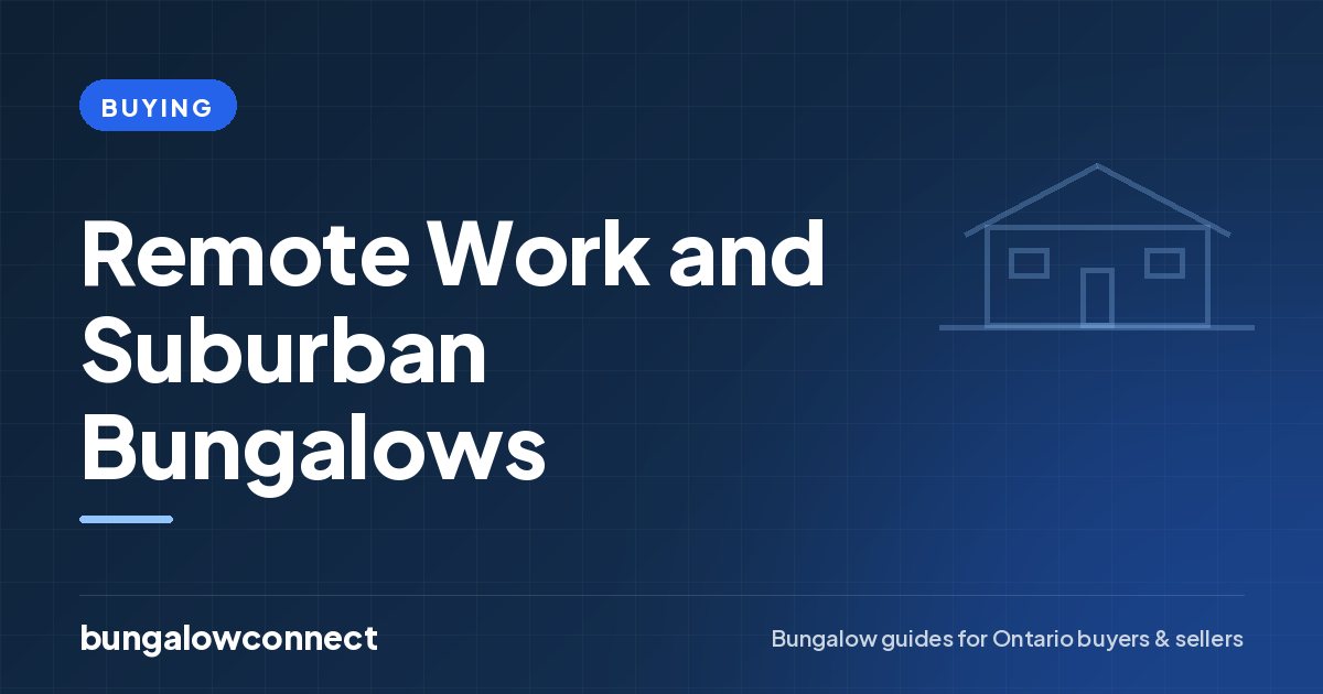 Remote Work and Suburban Bungalows — BungalowConnect guide