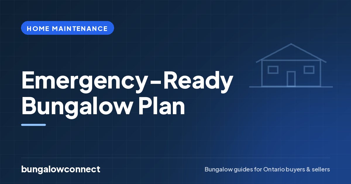 Emergency-Ready Bungalow Plan — BungalowConnect guide