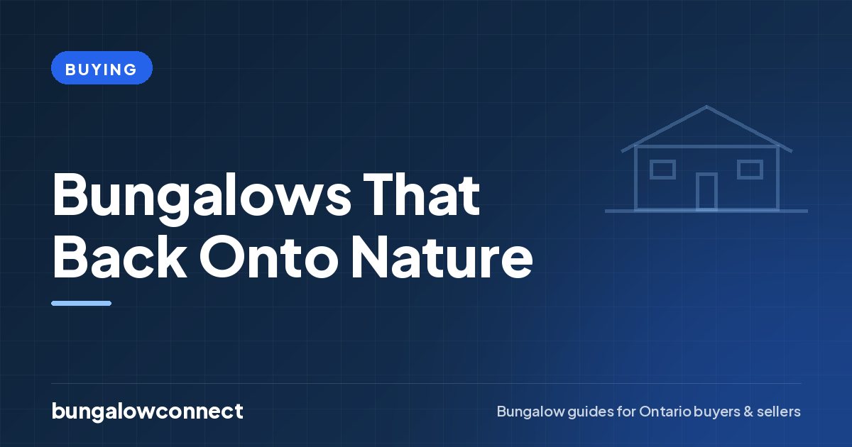 Bungalows That Back Onto Nature — BungalowConnect guide