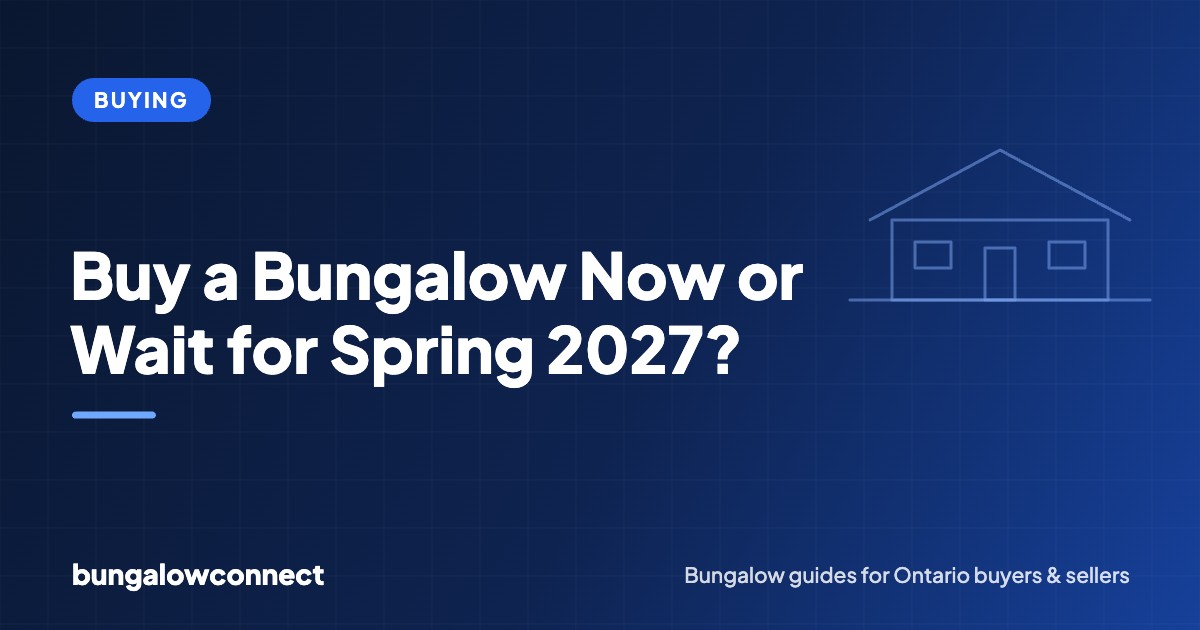 Buy a Bungalow Now or Wait for Spring 2027? — BungalowConnect guide